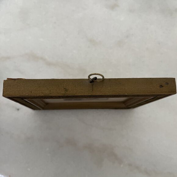 EUC Vintage Antique Hand Painted Engraving Auto Car Velvet  Framed 5” X 4” - Picture 3 of 5